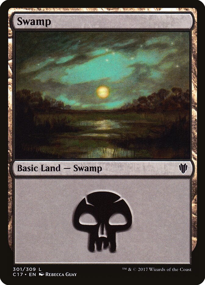 Swamp, Commander 2017 · 301/309