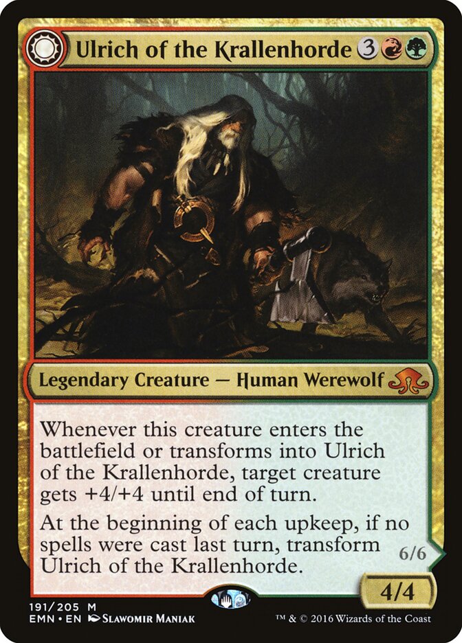 Ulrich of the Krallenhorde // Ulrich, Uncontested Alpha, Eldritch Moon · 191/205