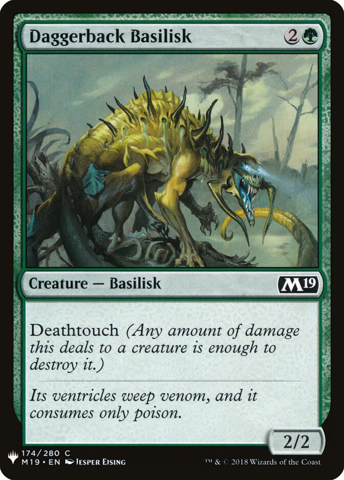 Daggerback Basilisk, The List · m19-174
