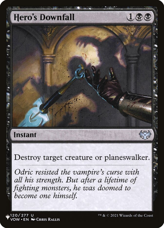Hero's Downfall, The List · vow-120