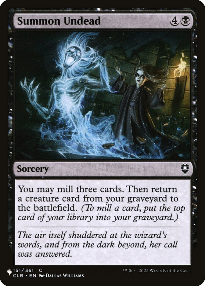 Summon Undead, The List · clb-151