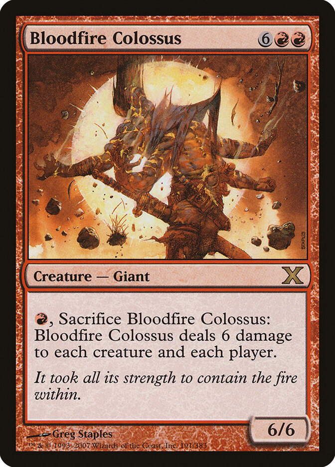 Bloodfire Colossus, Tenth Edition · 191/383