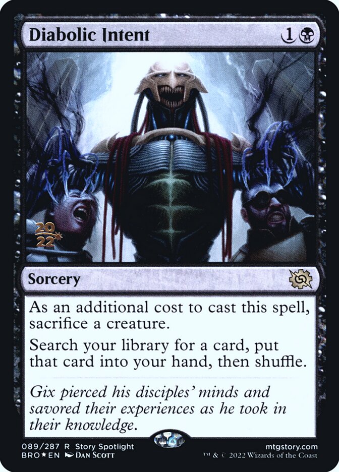 Diabolic Intent, The Brothers' War Promos · 089/287