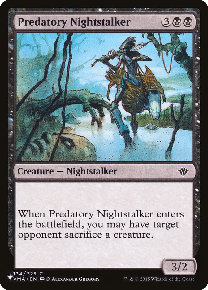 Predatory Nightstalker, The List · vma-134
