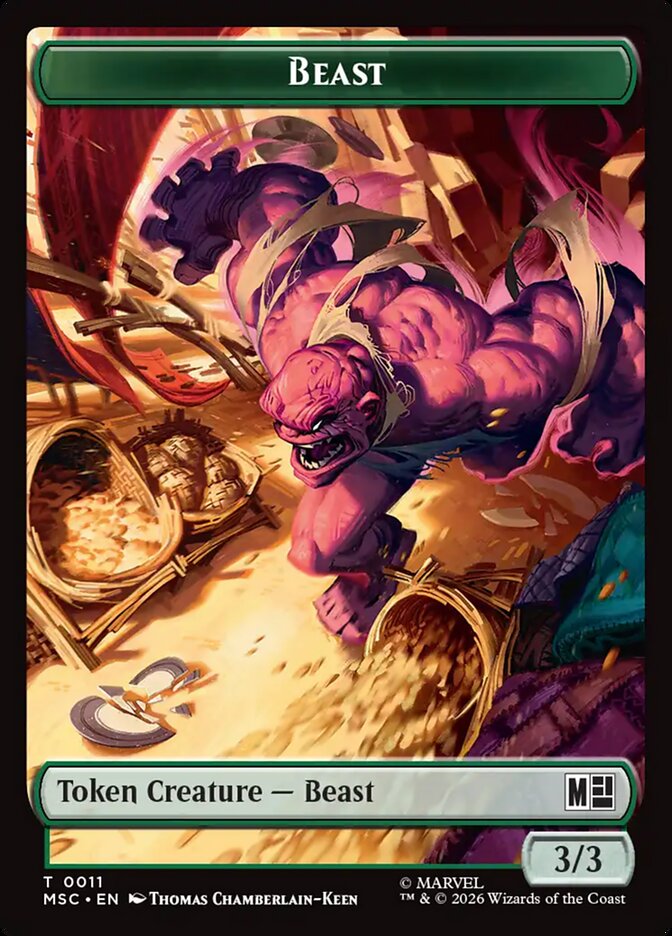 Beast, Marvel Super Heroes Commander Tokens · 0011