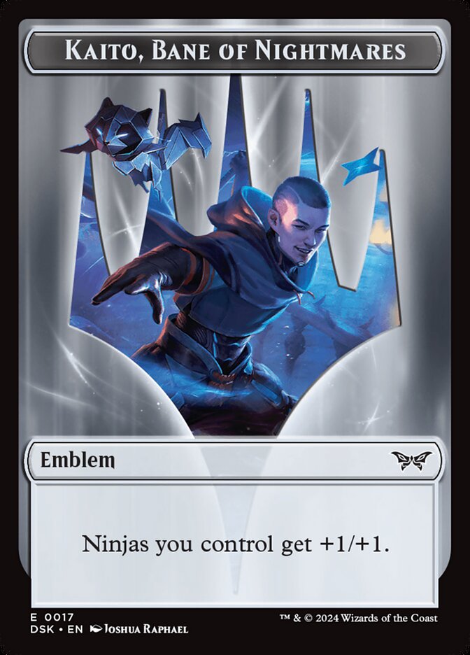 Kaito, Bane of Nightmares Emblem, Duskmourn: House of Horror Tokens · 0017