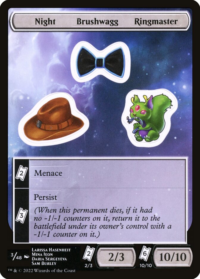 Night Brushwagg Ringmaster, Unfinity Sticker Sheets · 003/048