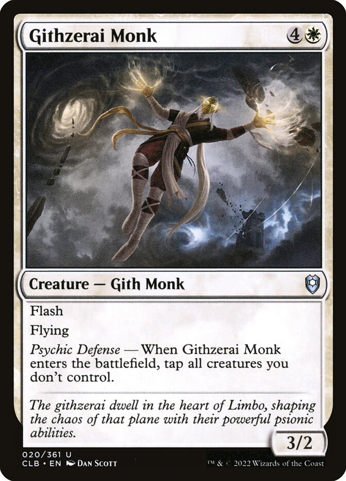Githzerai Monk, Commander Legends: Battle for Baldur's Gate · 020/361
