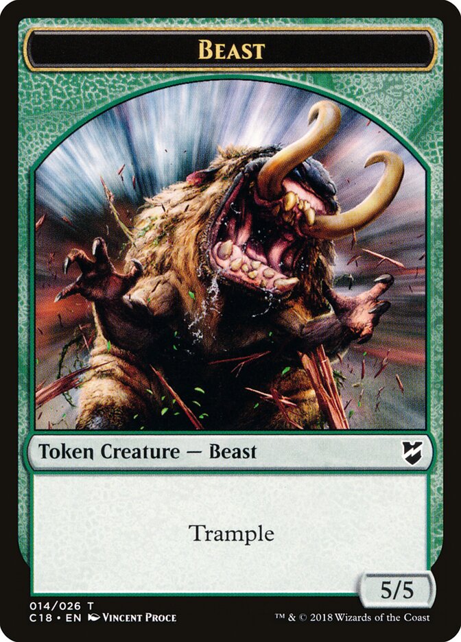 Beast, Commander 2018 Tokens · 014