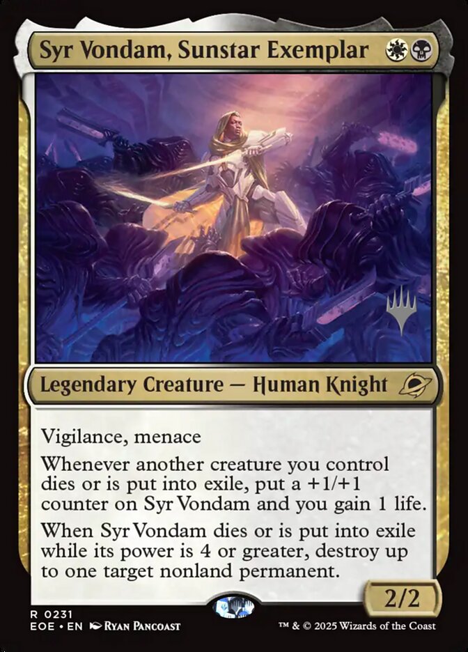 Syr Vondam, Sunstar Exemplar, Edge of Eternities Promos · 0231