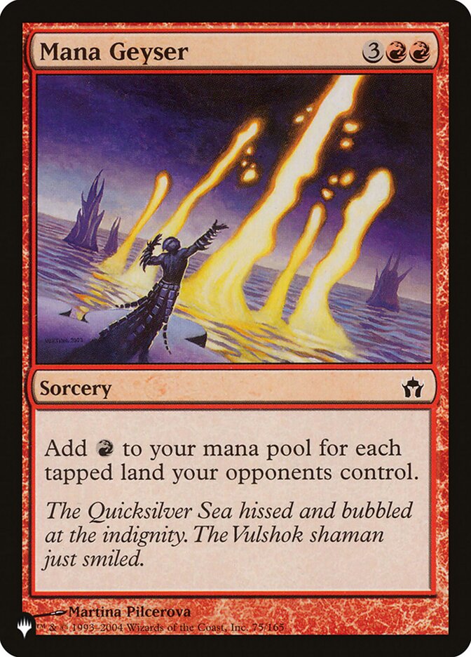 Mana Geyser, The List · 5dn-75