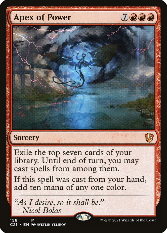 Apex of Power, Commander 2021 · 158