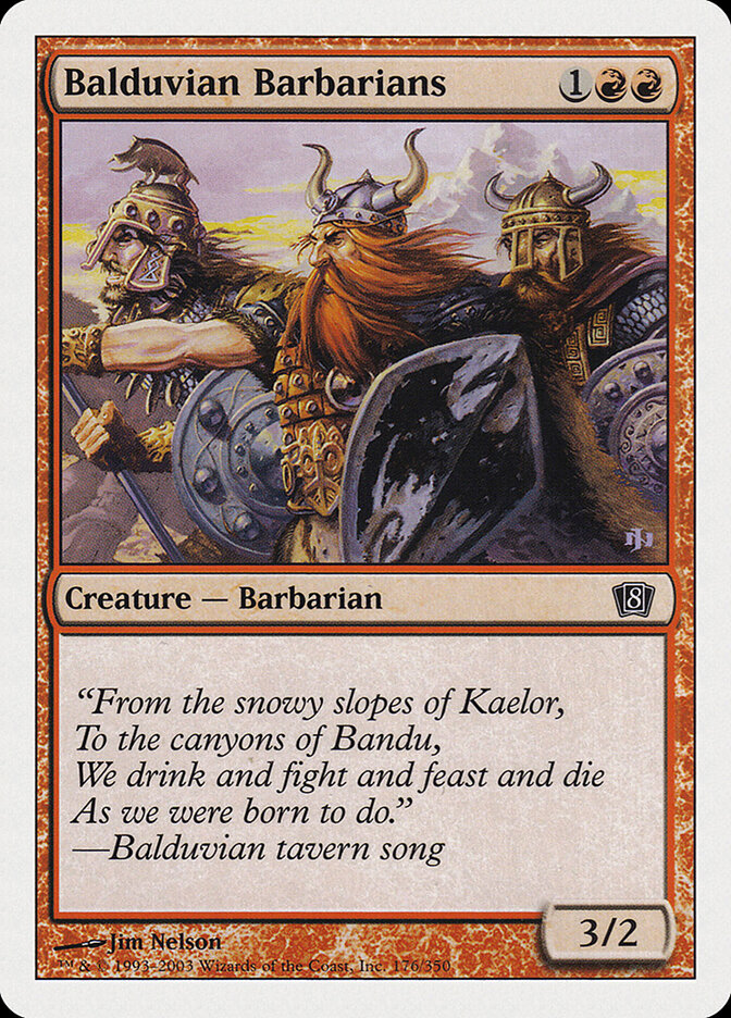 Balduvian Barbarians, Eighth Edition · 176/350