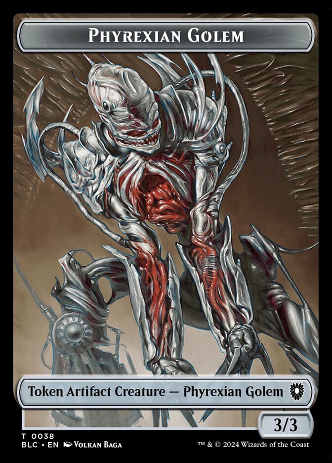 Phyrexian Golem, Bloomburrow Commander Tokens · 0038