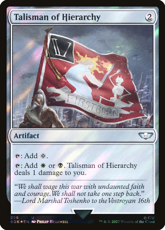 Talisman of Hierarchy, Warhammer 40,000 Commander · 256-star