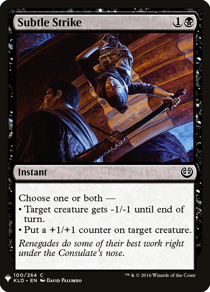 Subtle Strike, The List · kld-100