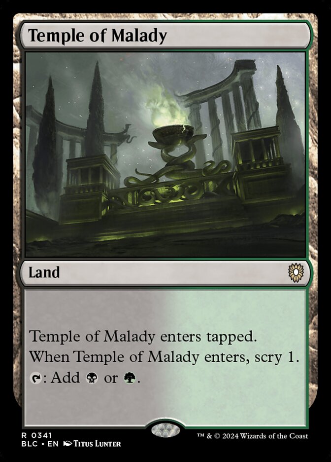 Temple of Malady, Bloomburrow Commander · 0341