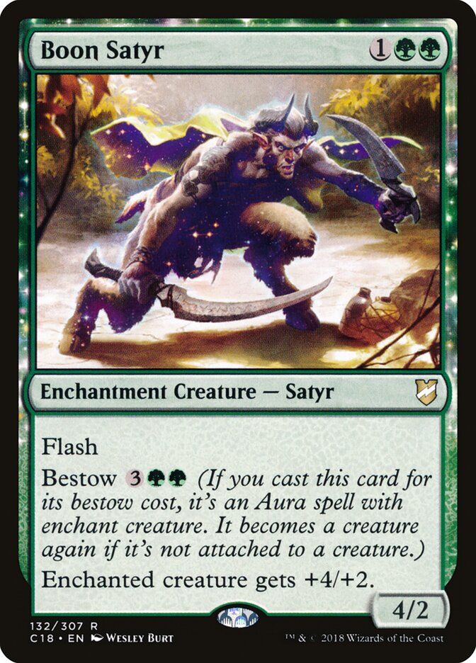Boon Satyr, Commander 2018 · 132/307