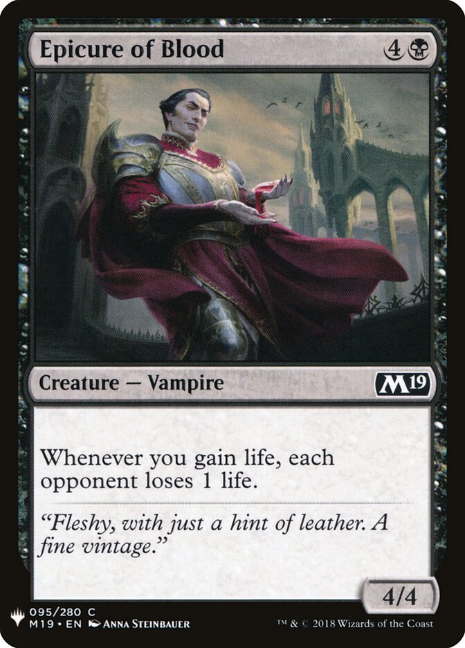 Epicure of Blood, The List · m19-95