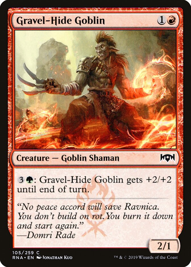 Gravel-Hide Goblin, Ravnica Allegiance · 105/259