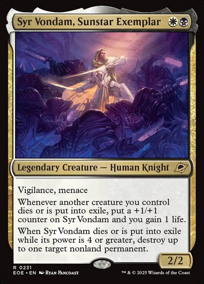 Syr Vondam, Sunstar Exemplar, Edge of Eternities · 0231