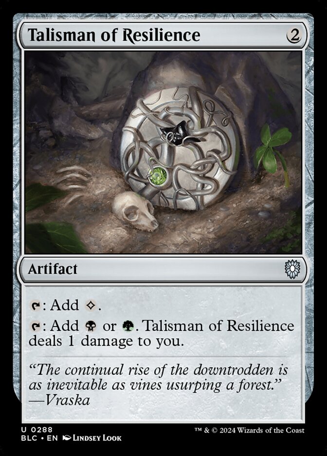 Talisman of Resilience, Bloomburrow Commander · 0288