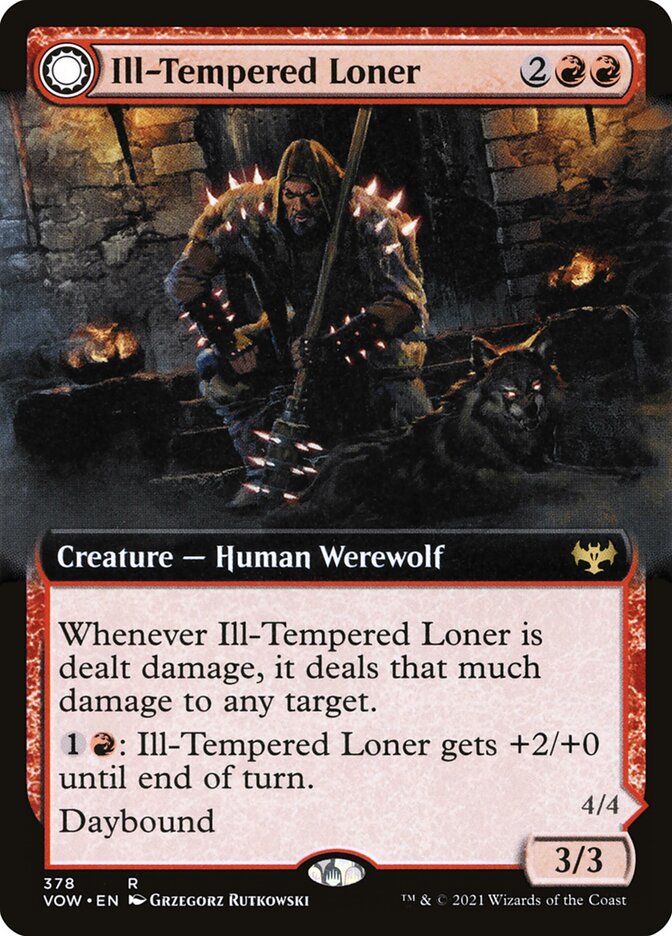 Ill-Tempered Loner // Howlpack Avenger, Innistrad: Crimson Vow · 378