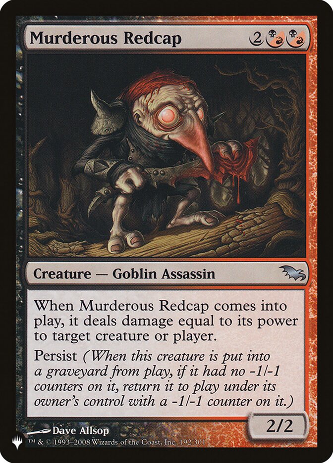 Murderous Redcap, The List · shm-192