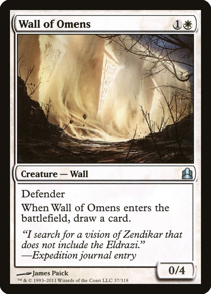 Wall of Omens, Commander 2011 · 37/318