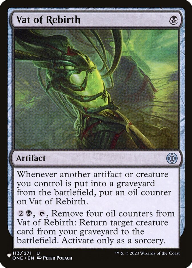 Vat of Rebirth, The List · one-113