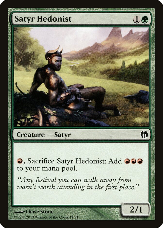 Satyr Hedonist, Duel Decks: Heroes vs. Monsters · 47/81