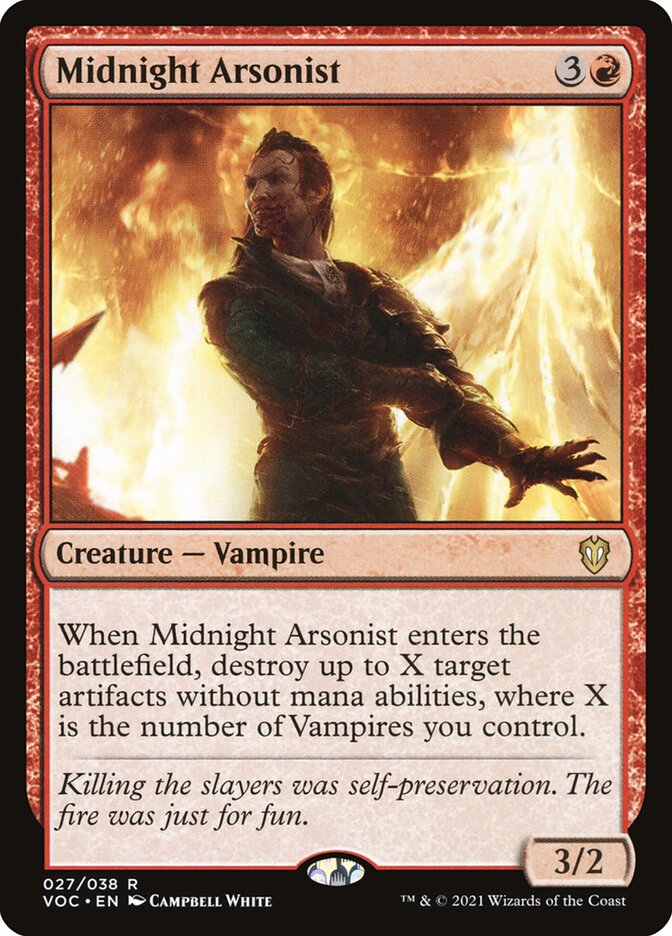 Midnight Arsonist, Crimson Vow Commander · 027/038