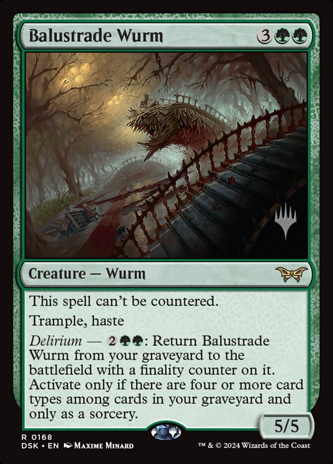 Balustrade Wurm, Duskmourn: House of Horror Promos · 0168