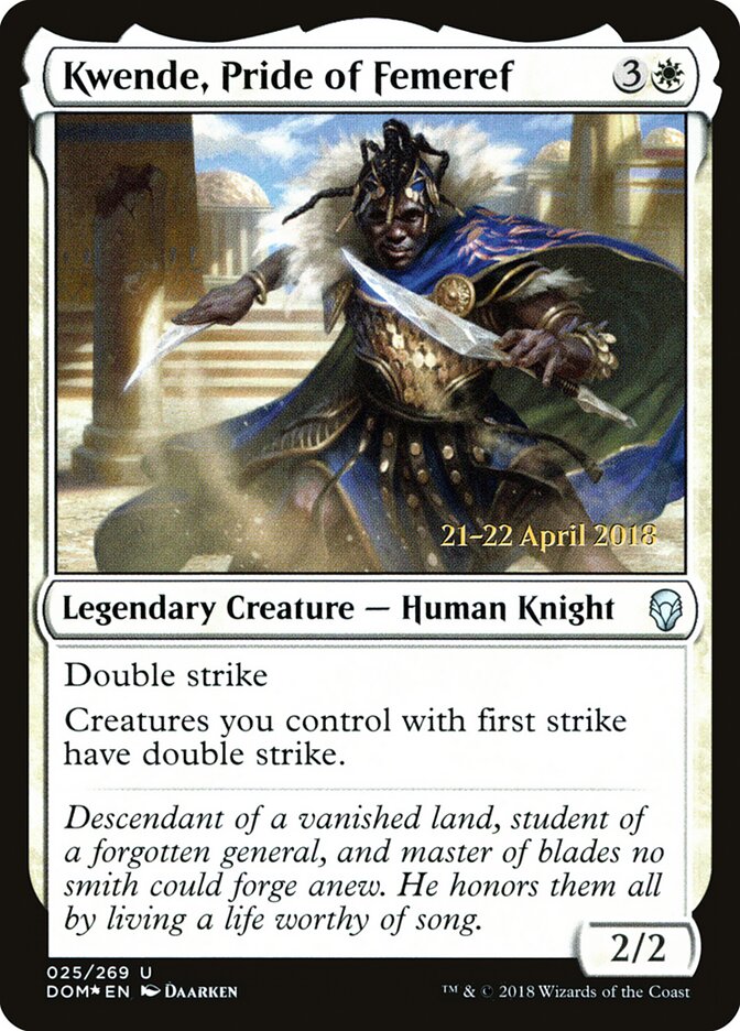 Kwende, Pride of Femeref, Dominaria Promos · 025/269