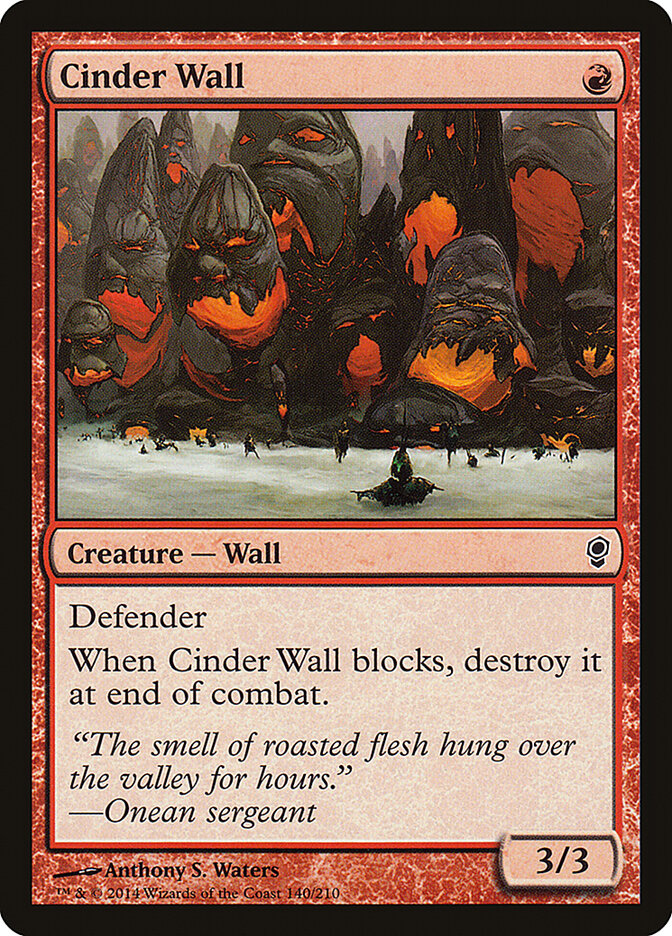 Cinder Wall, Conspiracy · 140/210