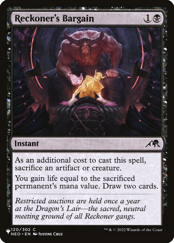 Reckoner's Bargain, The List · neo-120