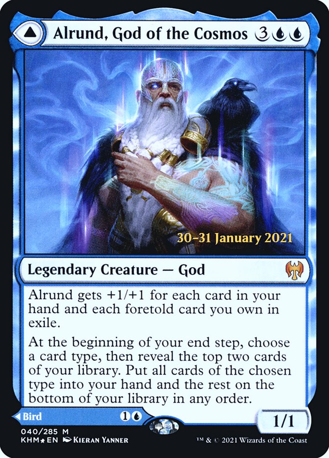 Alrund, God of the Cosmos // Hakka, Whispering Raven, Kaldheim Promos · 040/285