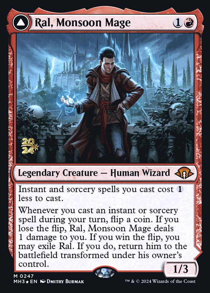Ral, Monsoon Mage // Ral, Leyline Prodigy, Modern Horizons 3 Promos · 0247