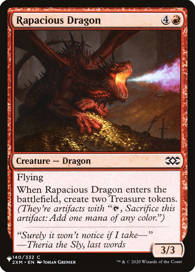 Rapacious Dragon, The List · 2xm-140