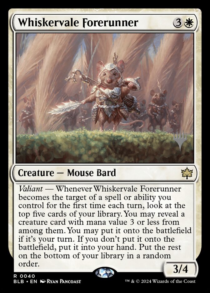 Whiskervale Forerunner, Bloomburrow Promos · 0040
