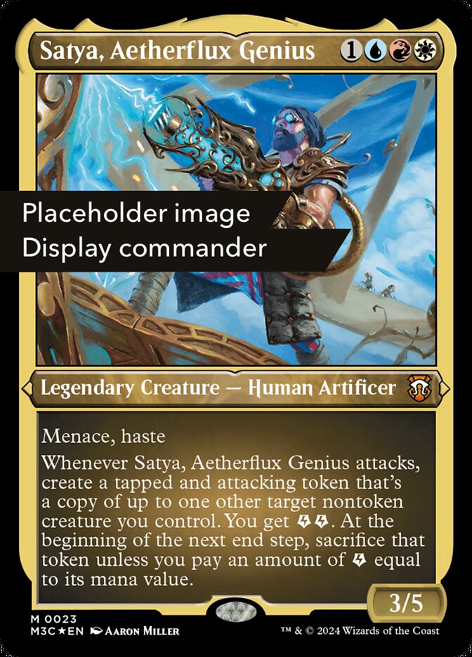 Satya, Aetherflux Genius, Modern Horizons 3 Commander · 0150
