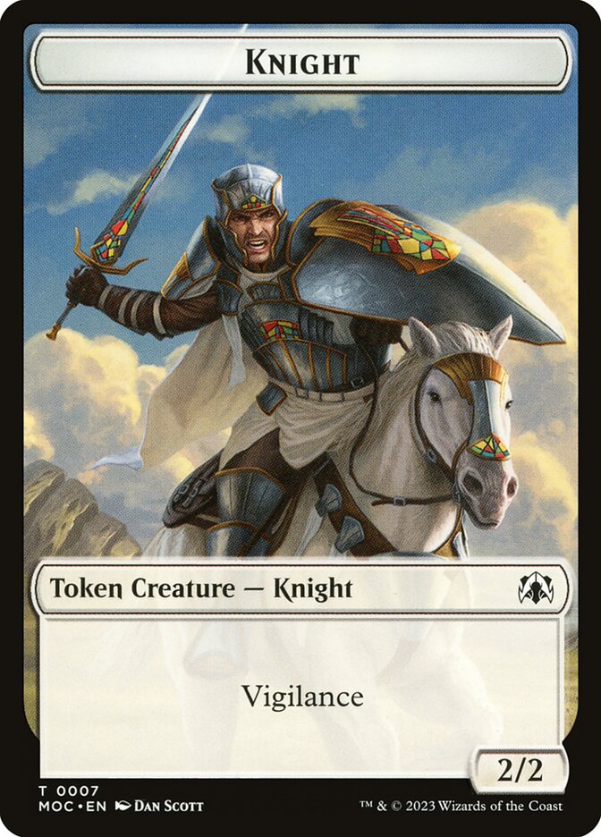 Knight, March of the Machine Commander Tokens · 0007
