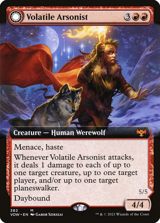 Volatile Arsonist // Dire-Strain Anarchist, Innistrad: Crimson Vow · 382