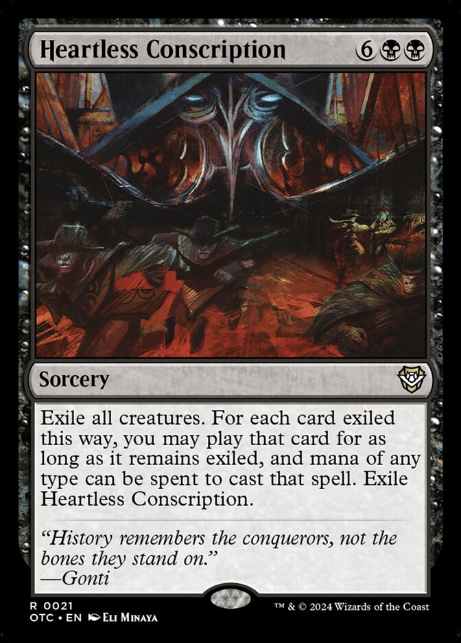 Heartless Conscription, Outlaws of Thunder Junction Commander · 0021