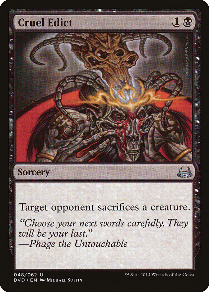 Cruel Edict, Duel Decks Anthology: Divine vs. Demonic · 048/062