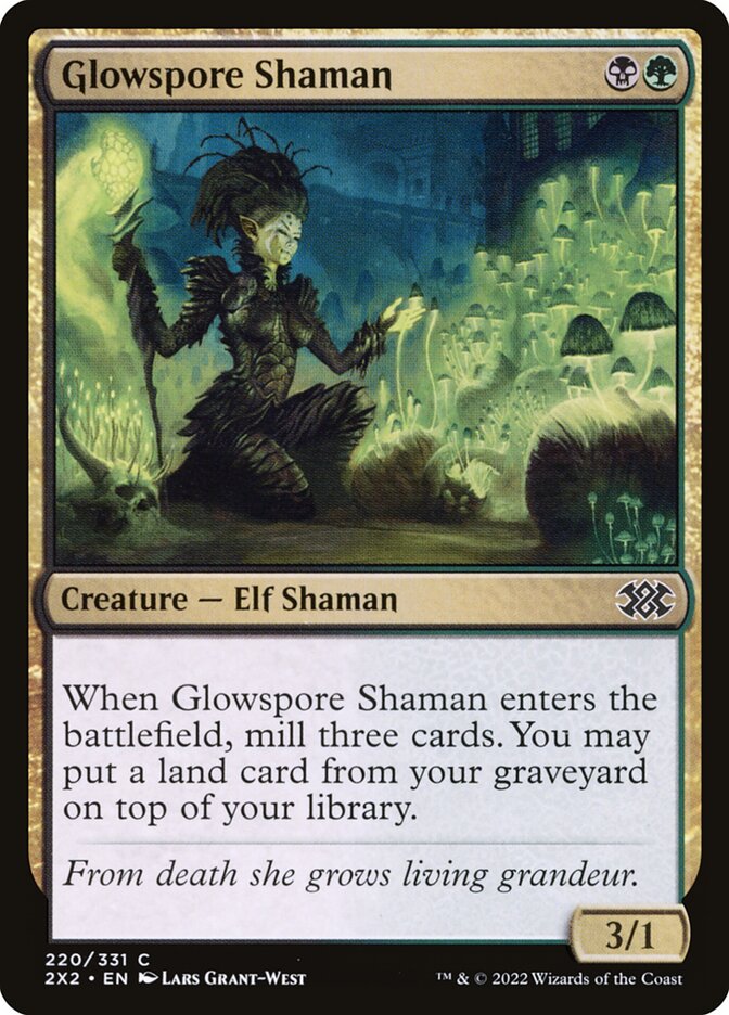 Glowspore Shaman, Double Masters 2022 · 220/331