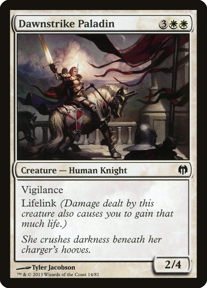 Dawnstrike Paladin, Duel Decks: Heroes vs. Monsters · 14/81