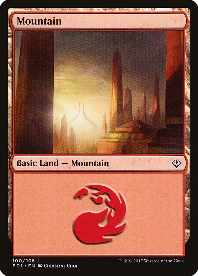 Mountain, Archenemy: Nicol Bolas · 100/106