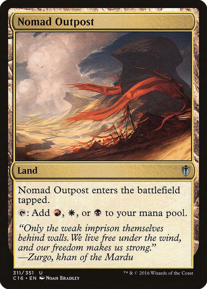 Nomad Outpost, Commander 2016 · 311/351