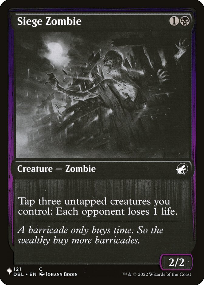 Siege Zombie, The List · dbl-121
